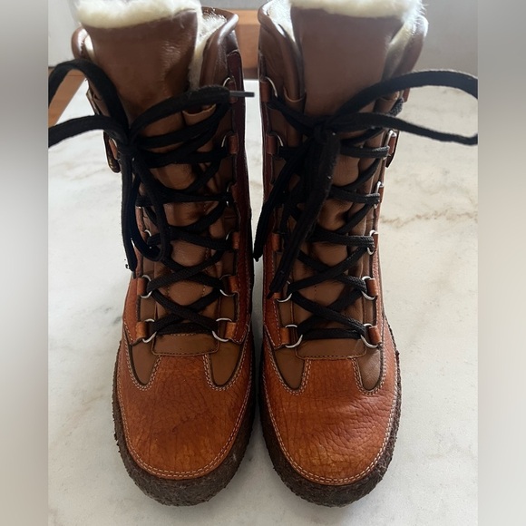 RARE Vintage Dival Yeti Winter Italian Leather & Wool Boots 
